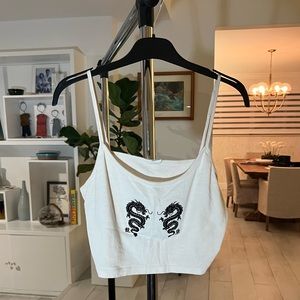 Urban Outfitters Dual Dragon Crop Top